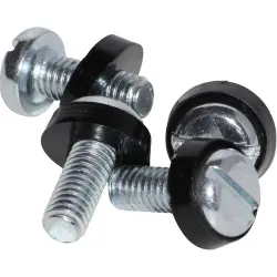 Screw, steel, (L) 20 mm, black/silver, 1421SWM50