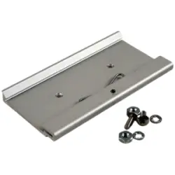 Rail clip, aluminum, (L x W x H) 100 x 51 x 8 mm, gray, 1427DIN100M