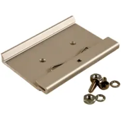 Rail clip, aluminum, (L x W x H) 75 x 51 x 8 mm, gray, 1427DIN75M