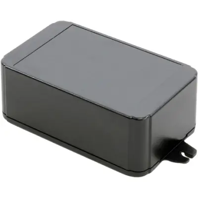 ABS enclosure, (L x W x H) 105 x 65 x 40 mm, black (RAL 9005), IP54, RL6175-FBK - 1