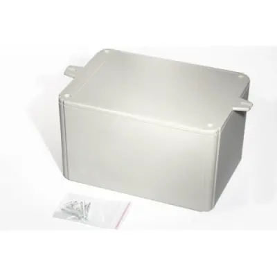 ABS enclosure, (L x W x H) 175 x 125 x 100 mm, light gray (RAL 7035), IP54, RL6585-F - 1