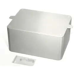 ABS enclosure, (L x W x H) 200 x 150 x 100 mm, light gray (RAL 7035), IP54, RL6685-F