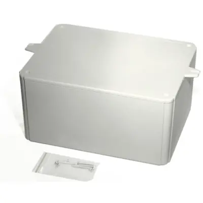 ABS enclosure, (L x W x H) 200 x 150 x 100 mm, light gray (RAL 7035), IP54, RL6685-F - 1