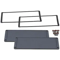 End plate, aluminum, for enclosure, 1457UWP, package with 2 pieces