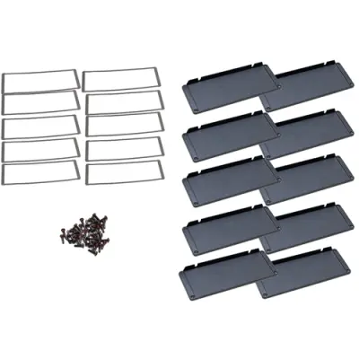 EMI/RFI end plate, aluminum, for series 1457, 1457UEPF-10, package with 10 pieces - 1