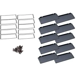 EMI/RFI end plate, aluminum, for series 1457, 1457UEPF-10, package with 10 pieces