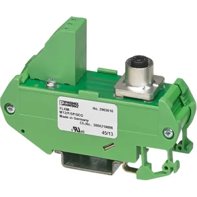 Transfer module, 5 pole, 4 A, 30 V, 2903610, FLKM-M12/F/5P/SCO - 1