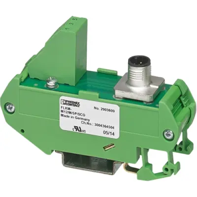 Transfer module, 5 pole, 4 A, 30 V, 2903609, FLKM-M12/M/5P/SCO - 1