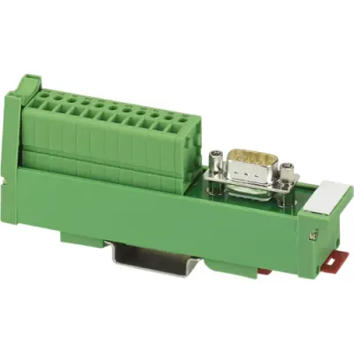 Transfer module, 9 pole, 2.5 A, 60 V, 2959573, UM 25-D 9SUB/S/FRONT/Q - 1