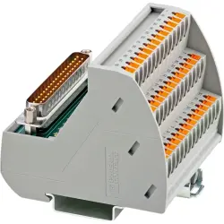 Transfer module, 37 pole, 2 A, 24 V, 2904261, VIP-3/PT/D37SUB/M/LED