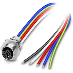 Sensor actuator cable, M12-cable socket, straightto open end, 0.5m, 5 poles