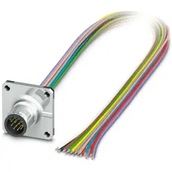 Sensor actuator cable, M12 panel plug, straight to open end, 12 pole, 0.5 m, 1.5 A, 1239723
