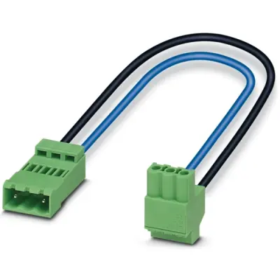 Smart meter gateway line, 0.33 m, crimp connection straight to push-in spring connection angled, 0.82 mm², AWG 18, 1022771 - 1
