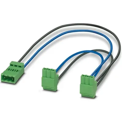 Smart meter gateway line, 0.33 m, crimp connection straight to push-in spring connection angled, 0.82 mm², AWG 18, 1022773 - 1