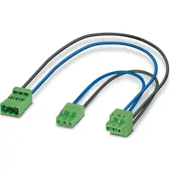 Smart meter gateway line, 0.33 m, crimp connection straight to push-in spring connection straight, 0.82 mm², AWG 18, 1714318