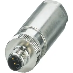 Plug, M12, 5 pole, push-lock spring connection, push-lock, straight, 1080231