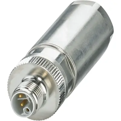 Plug, M12, 5 pole, push-lock spring connection, push-lock, straight, 1151368 - 1