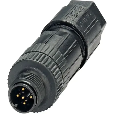 Plug, M12, 5 pole, spring-cage connection, straight, 1072543 - 1
