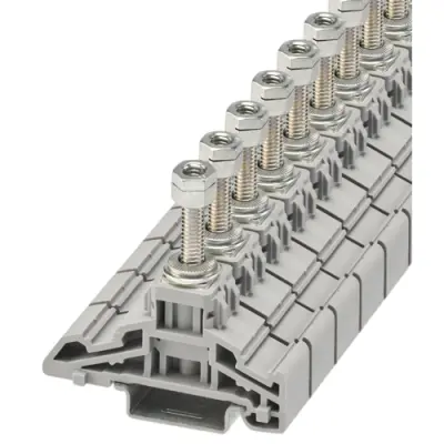 High current connector, bolt connection, 35 mm², 1 pole, 125 A, 8 kV, gray, 1056836 - 1