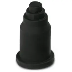 Transition grommet, (L) 32.5 mm, head Ø 13 mm, TPE, black, 3240975