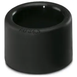 Cable protection end grommet, (L) 22 mm, mounting Ø 34.5 mm, PA, black, for protective hoses, 3240986
