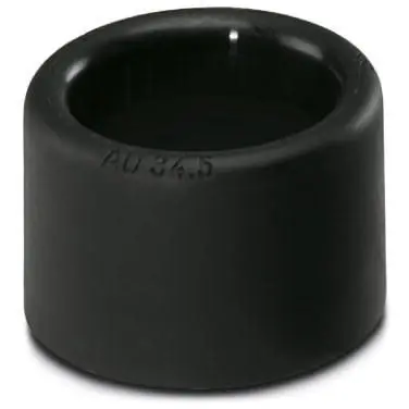 Cable protection end grommet, (L) 22 mm, mounting Ø 34.5 mm, PA, black, for protective hoses, 3240986 - 1