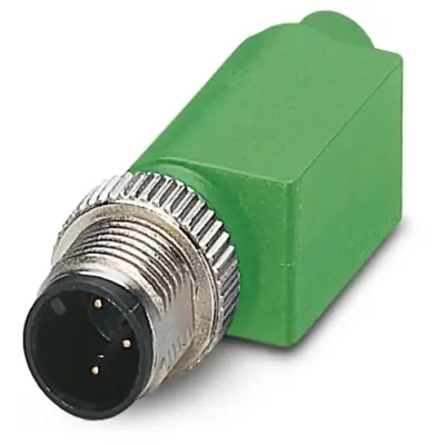 Adapter, M12 (3 pole, socket) to M12 (3 pole, plug), straight, 1519781 - 1