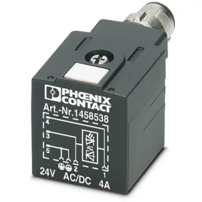 Valve connector, DIN shape A, 3 pole, 24 V, 1458538 - 1
