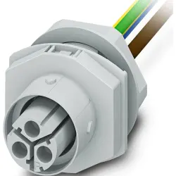 Panel feed through, 0.5 m, socket, 3 pole straight to open end, 2.5 mm², 1088703