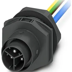 Panel feed through, 0.5 m, plug, 3 pole straight to open end, 2.5 mm², 1088694