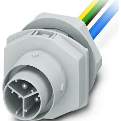 Panel feed through, 0.5 m, plug, 3 pole straight to open end, 2.5 mm², 1088701