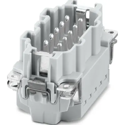 Pin contact insert, 10B, 10 pole, push-in, with PE contact, 1350020 - 1