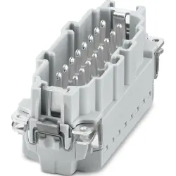 Pin contact insert, 16B, 16 pole, push-in, with PE contact, 1350015