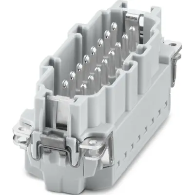 Pin contact insert, 16B, 16 pole, push-in, with PE contact, 1350015 - 1