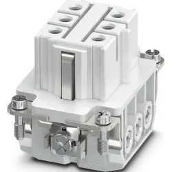 Socket contact insert, 6D, 6 pole, screw connection, with PE contact, 1541918