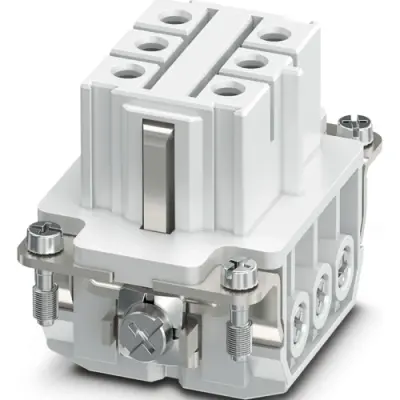 Socket contact insert, 6D, 6 pole, screw connection, with PE contact, 1541918 - 1