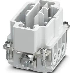 Pin contact insert, 6D, 6 pole, screw connection, with PE contact, 1541916