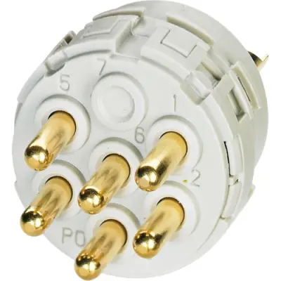 Pin insert, solder cup for circular connector, 1240320 - 1
