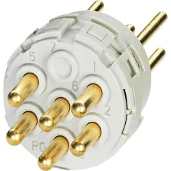 Pin insert, solder connection for circular connector, 1240383