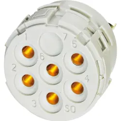 Socket insert, solder cup for circular connector, 1240512