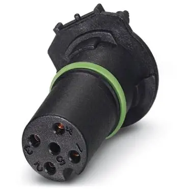Panel socket, M12, 4 pole, solder connection, push-in, straight, 1439942 - 1