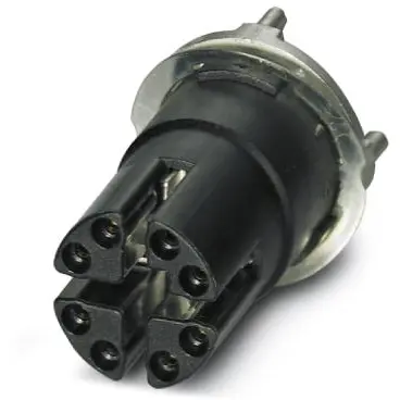 Panel socket, M12, 8 pole, solder connection, screw locking, straight, 1402457 - 1