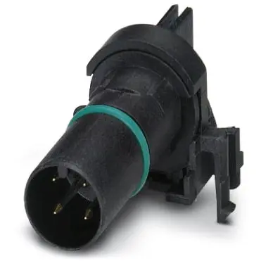 Plug, M12, 4 pole, solder pins, push-in, angled, 1436660 - 1