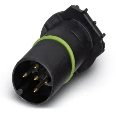 Plug, M12, 5 pole, solder connection, push-in, straight, 1552227 - 1