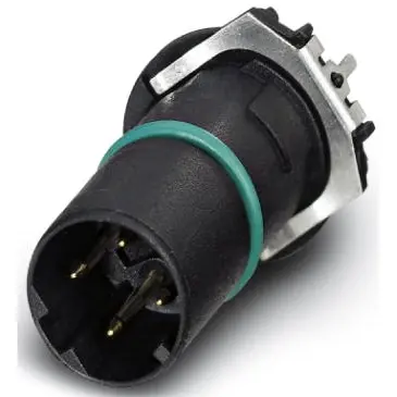 Plug, M12, 4 pole, solder connection, push-in, straight, 1552214 - 1