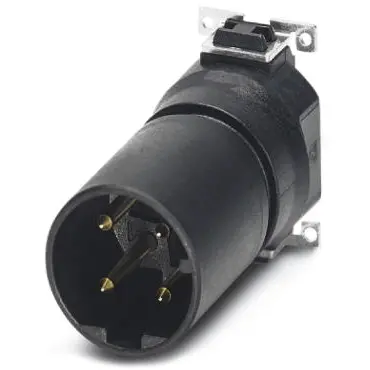 Plug, M12, 4 pole, SMD, screw locking, straight, 1411925 - 1
