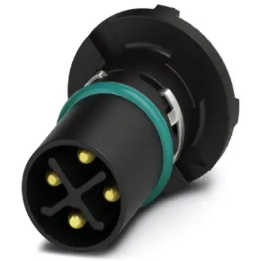 Plug, M12, 4 pole, solder connection, screw locking, straight, 1406410 - 1