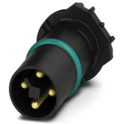 Plug, M12, 4 pole, solder connection, screw locking, straight, 1406396