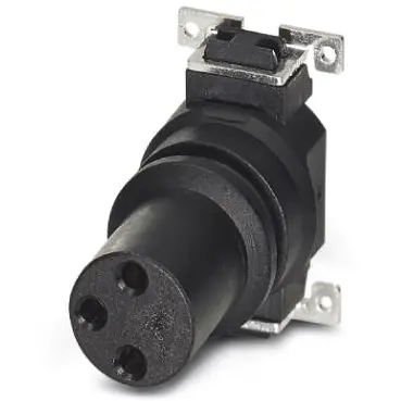 Panel socket, M8, 3 pole, SMD, screw locking, straight, 1412220 - 1