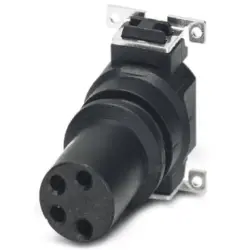 Panel socket, M8, 4 pole, SMD, push-in, straight, 1412221